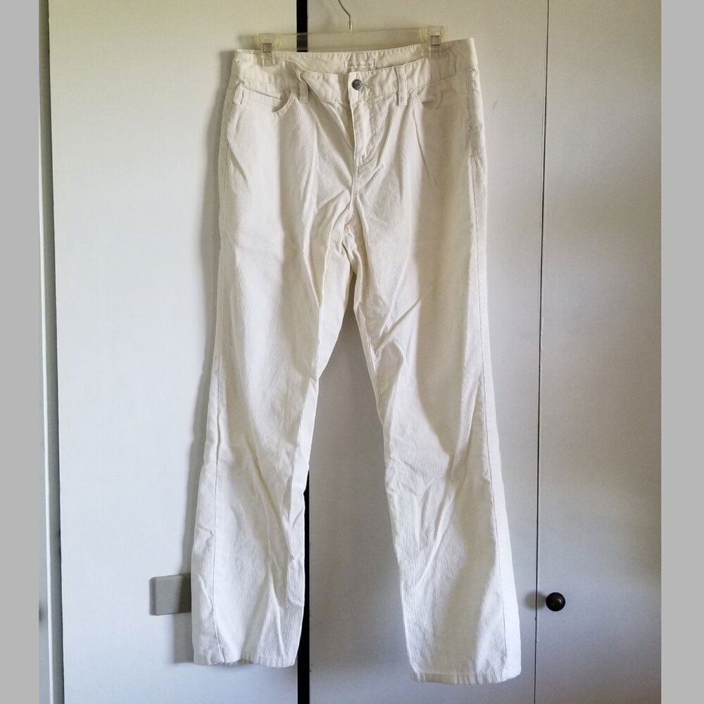 VS Winter White Corduroy Boot-Cut Pants
